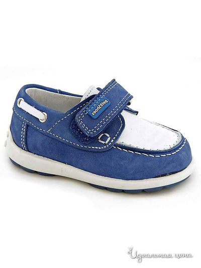Мокасины PetitShoes, цвет синий, белый