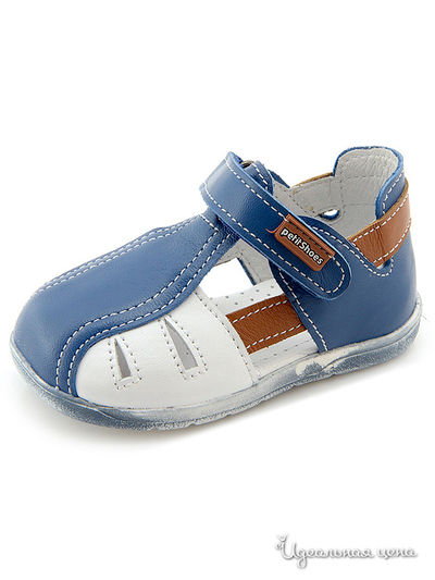 Босоножки PetitShoes, цвет синий, белый