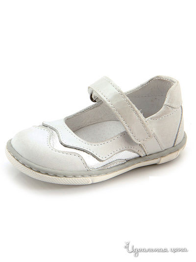 Туфли PetitShoes, цвет белый, серебряный