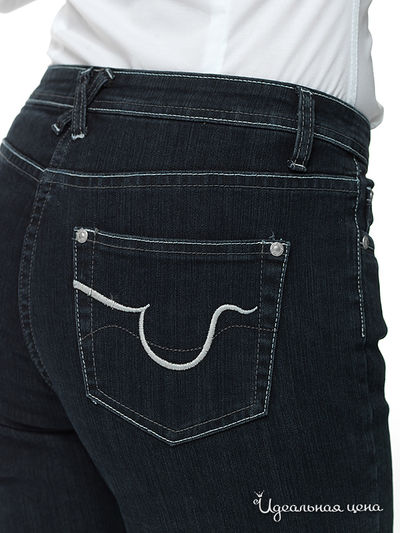 Укороченные джинсы Linda Million X Woman, цвет черно-синий