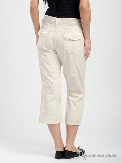Укороченные брюки с отворотами Million X Woman, цвет светло-бежевый