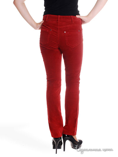 Прямые вельветовые брюки, длина 32 Million X Woman, цвет красный