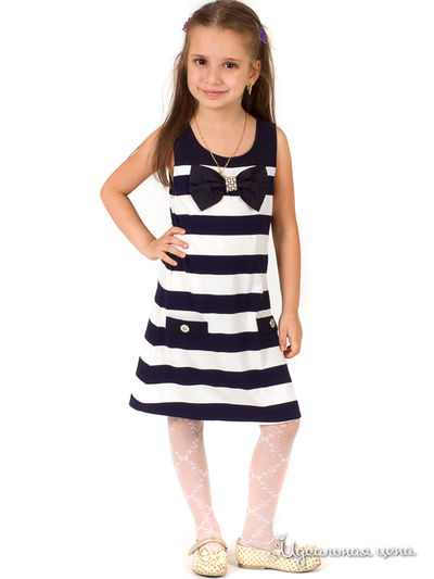 Платье Comusl для девочки, цвет синий, белый