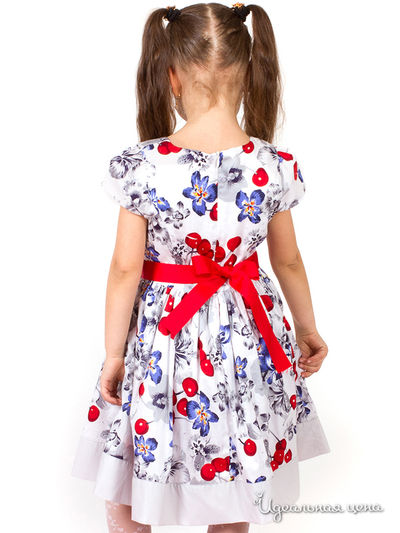 Платье Comusl для девочки, цвет белый, красный