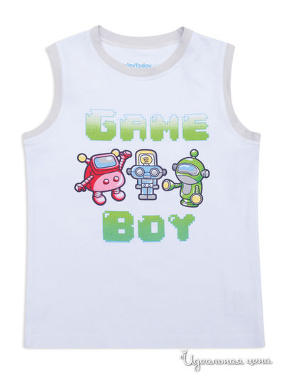 Пижама PlayToday для мальчика, цвет белый, серый