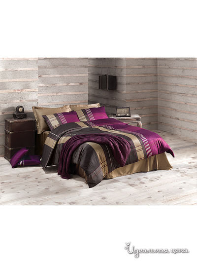 Комплект постельного белья Евро Issimo, цвет фиолетовый