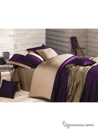 Комплект постельного белья ISSIMO евро, цвет пурпурный