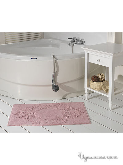 Коврик для ванной, 50х80 см Issimo, цвет бледно-розовый