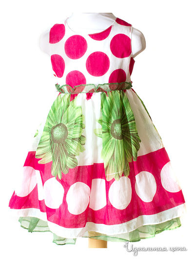 Платье Wonderland для девочки, цвет зеленый, розовый