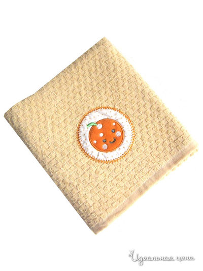 Полотенце махровое  RIMAKO, цвет  коричневый+апельсин Rimako, цвет коричневое, апельсин