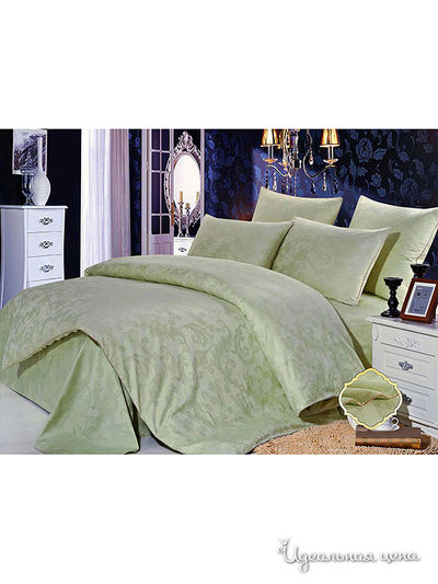 Комплект постельного белья евро Kazanov.A., цвет зеленый, олива