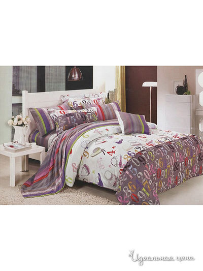 Комплект постельного белья 1.5 спальный Kazanov.A., цвет фиолетовый, бежевый