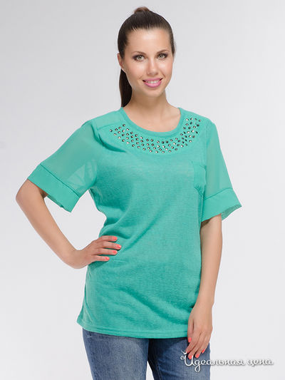 Блуза Emoi en Plus, цвет зеленая