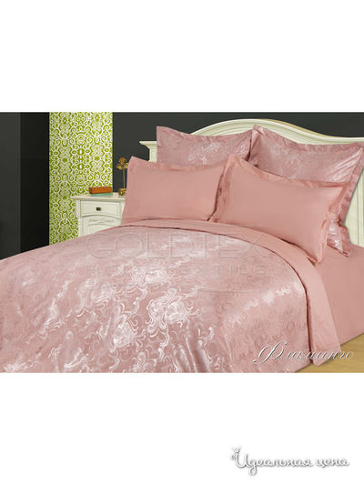 Комплект постельного белья Семейный Goldtex, цвет светло-розовый