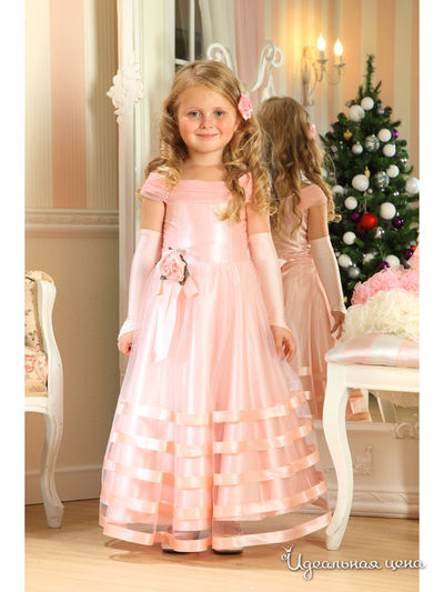 Платье Маленькая Леди, цвет персиковый