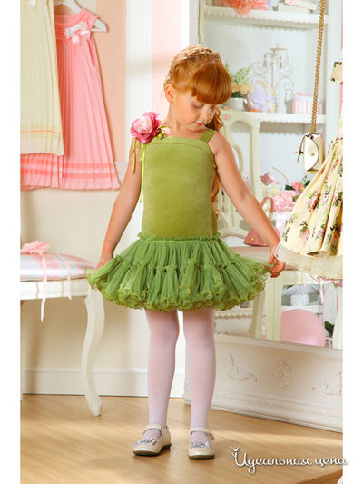 Платье Маленькая Леди, цвет зеленый