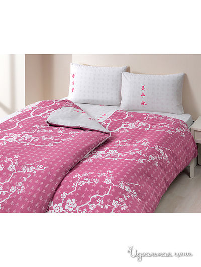 Комплект постельного белья двуспальный TAC, цвет темно-розовый