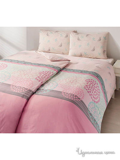 Комплект постельного белья семейный TAC, цвет розовый