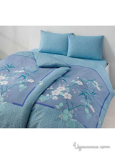 Комплект постельного белья семейный TAC, цвет голубой