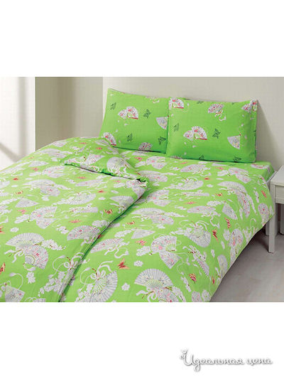 Комплект постельного белья семейный TAC, цвет зеленый