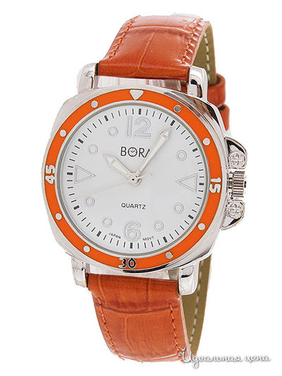 Часы наручные Bora, цвет оранжевый