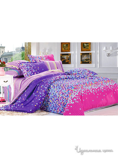 Комплект постельного белья евро Dream Time Store, цвет мультиколор