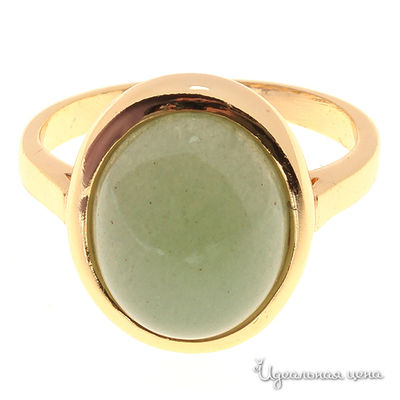 Кольцо Migura, цвет золотой, светло-зеленый