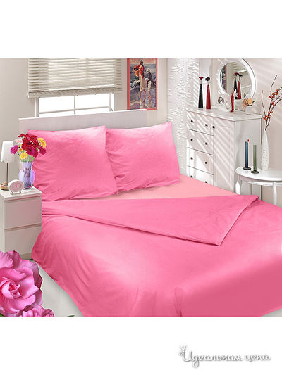 Комплект постельного белья 1,5-спальный Сова и Жаворонок, цвет розовый