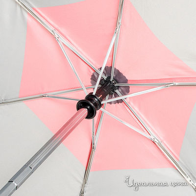 Зонт Isotoner &quot;автоматический&quot; женский, цвет черный / серый / розовый