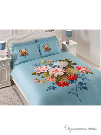 Комплект постельного белья двуспальный TAC, цвет голубой