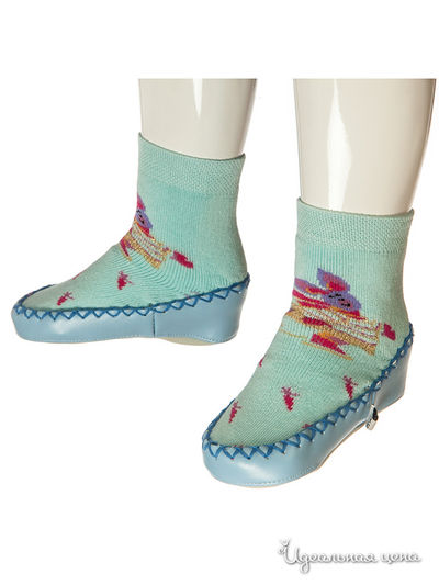 Носки-тапочки Pattino, цвет голубой